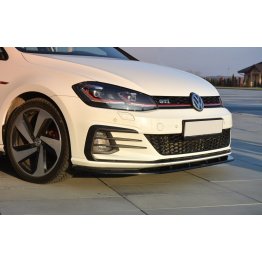 Накладка сплиттер на передний бампер Вар3 на Volkswagen Golf VII GTI рестайл